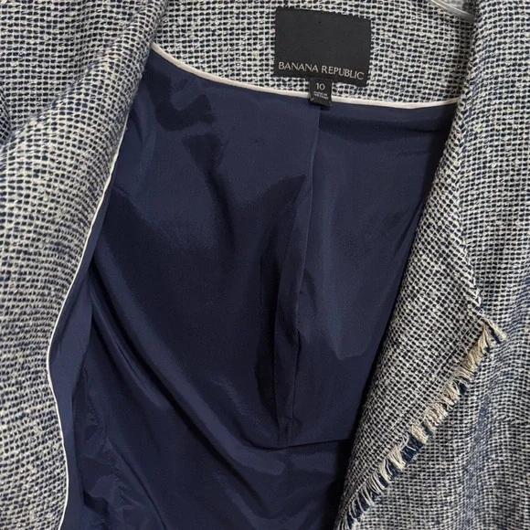 Banana Republic Women's Gray Tweed Blazer - Picture 5 of 6